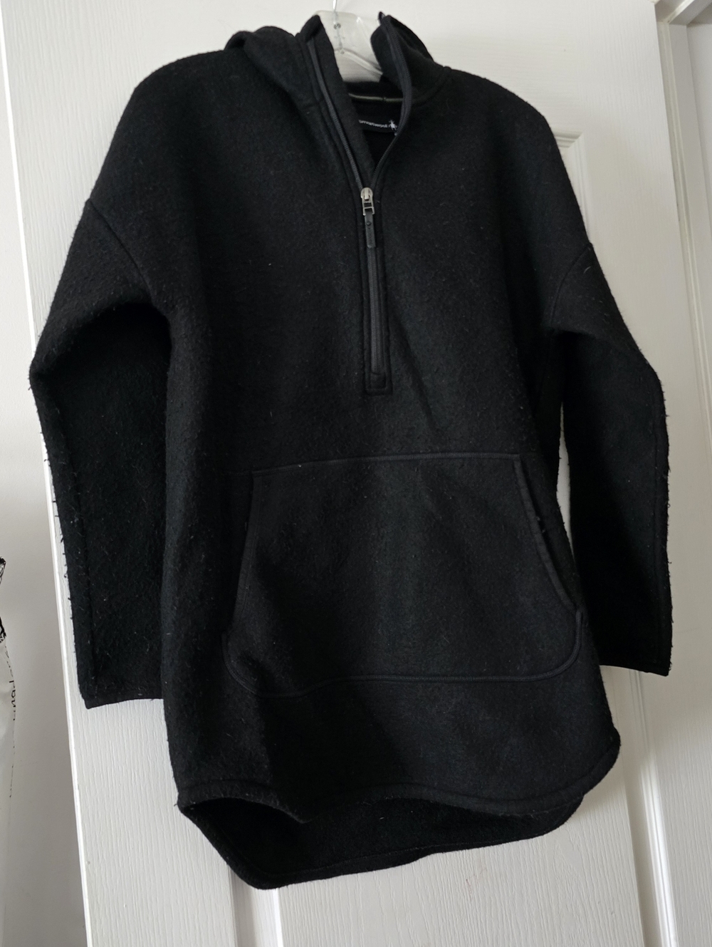 Womens Smartwool Black Half-Zip Pullover Sweater